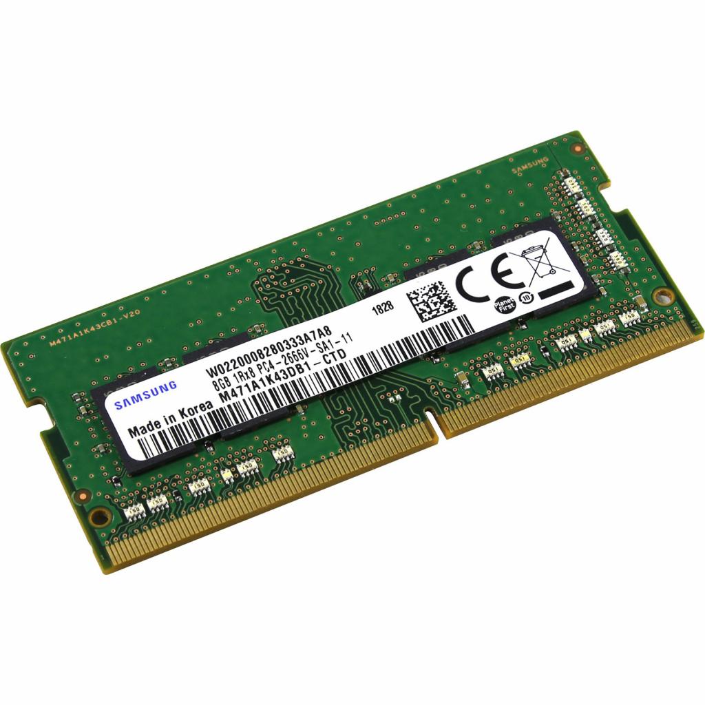 

Модуль пам&яті для ноутбука SoDIMM DDR4 8GB 2666 MHz Samsung (M471A1K43DB1-CTD)