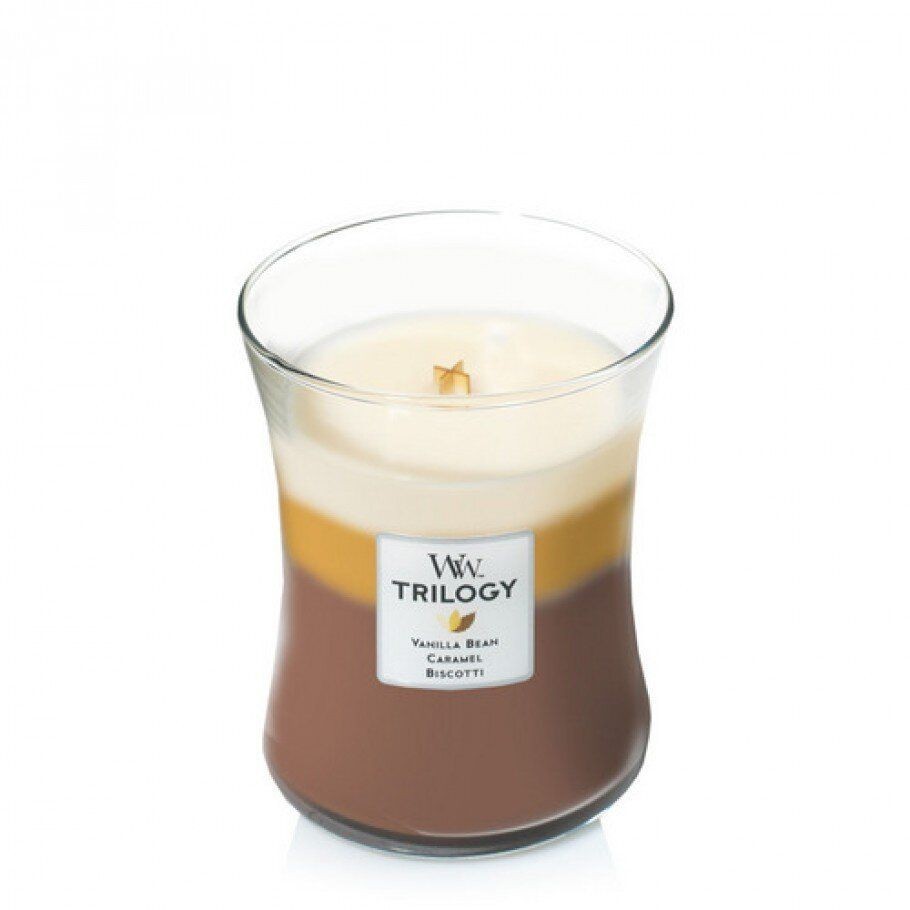 

Ароматическая свеча Woodwick Medium Trilogy Cafe Sweets 275 г