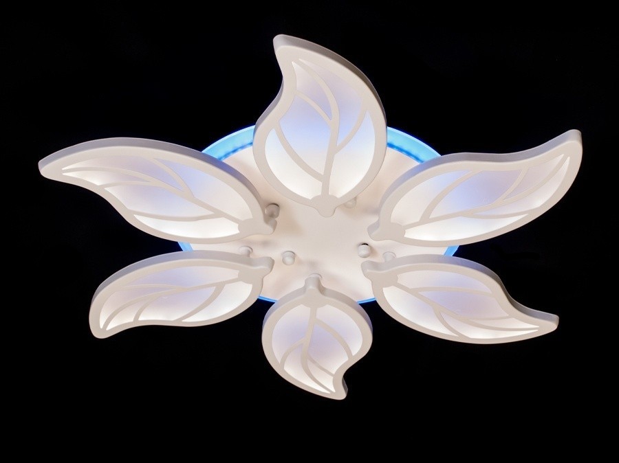 

Потолочная LED-люстра AlexMosh с диммером и подсветкой цвет белый 105W (052)
