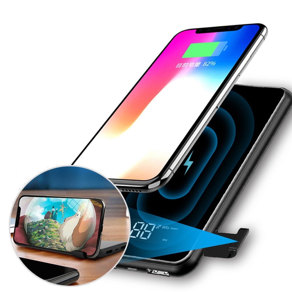 

УМБ Baseus full screen bracket wireless charge Power Bank 8000mAh Black (PPALL-EX01)