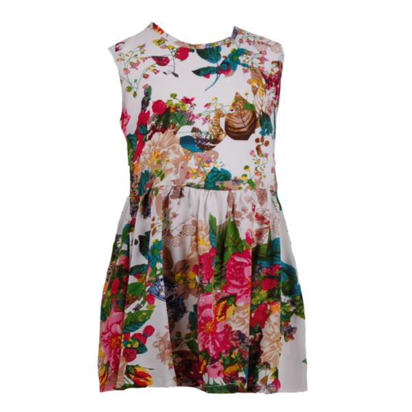 

Платье с цветочным принтом1 3 года (98 см) O 50277-flowers разноцветный цвет