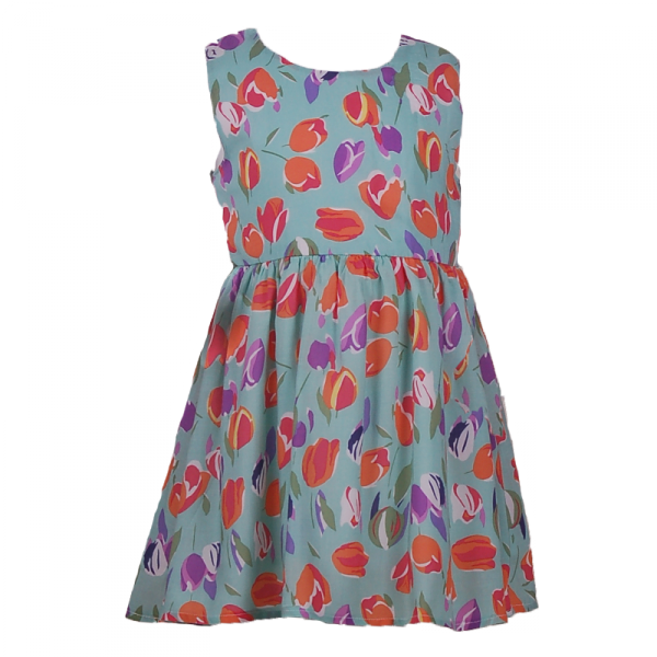 

Платье с рисунками цветов 4 года (104 см) O 50214-flowers зеленый цвет