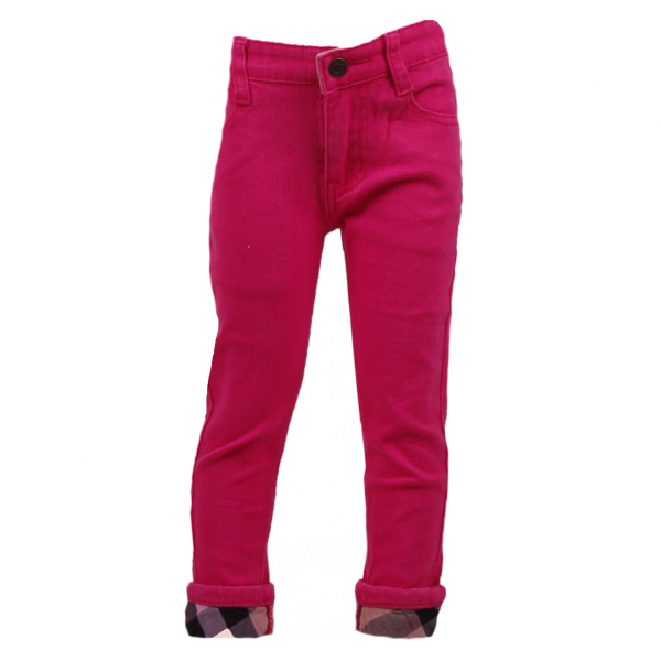 

Джинсы укороченные с подворотами в клетку 6 лет (116 см) B 60004-pink малиновый цвет