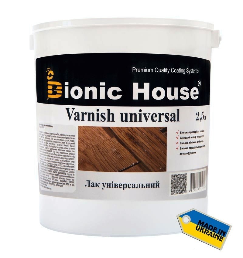 

Универсальный водный лак "Bionic House‎" 2,5 л Орех