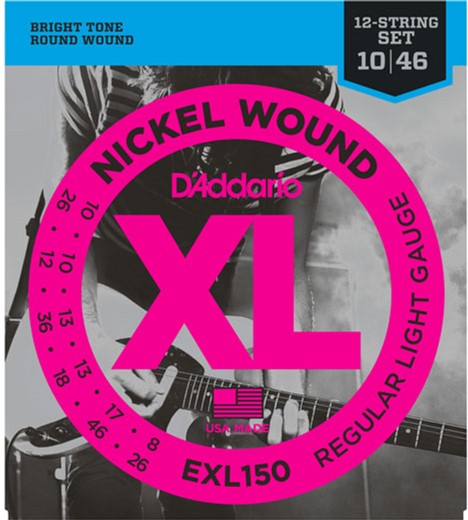 

D'Addario EXL150 Nickel Wound, 12-String, Regular Light, 10-46