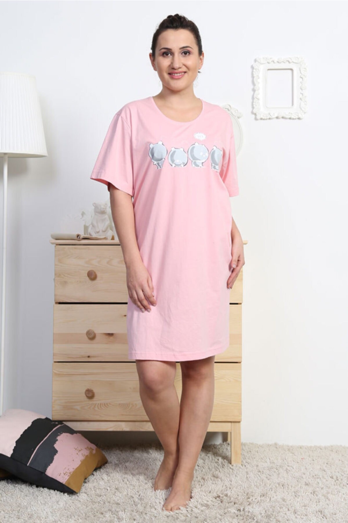 

Платье-футболка домашнее Vienetta 2XL розовое 8112170