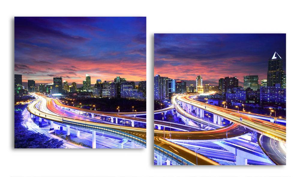 

Модульная картина LaPrint Мегаполис 200х109 см