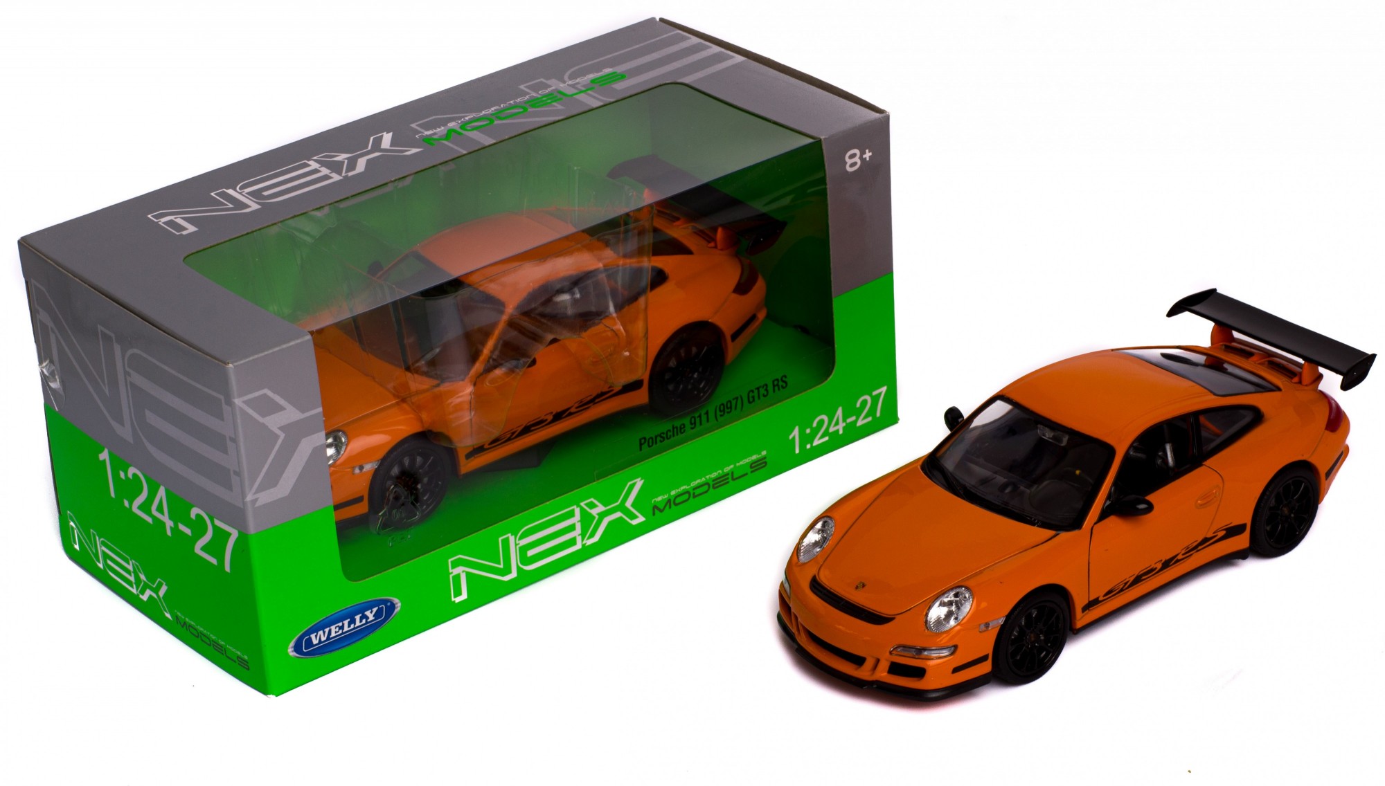 

Модель машины 1:24 PORSCHE 911(997) GT3 RS Welly 22495W оранжевый