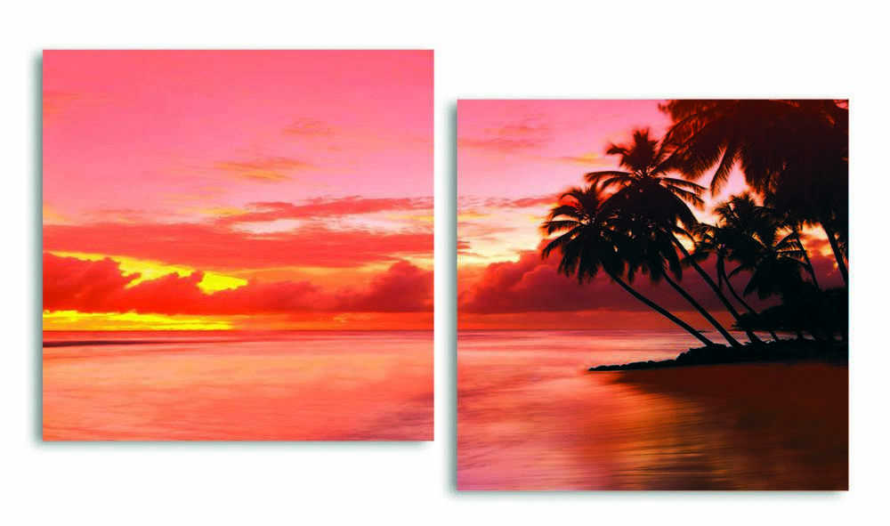 

Модульная картина LaPrint Пляж с пальмами 200х109 см