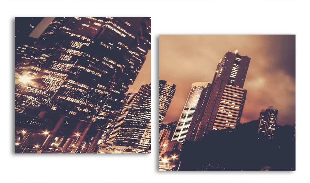 

Модульная картина LaPrint Ночной мегаполис 200х109 см