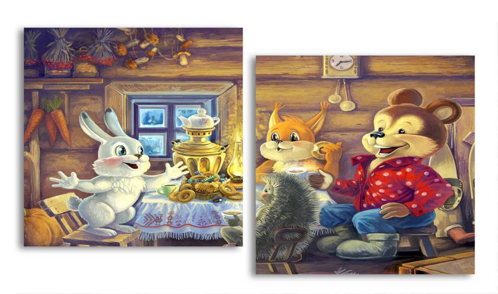 

Модульная картина LaPrint Друзья 200х109 см