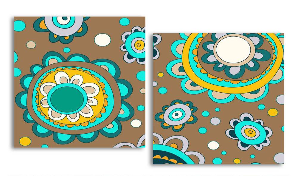 

Модульная картина LaPrint Цветы 200х109 см