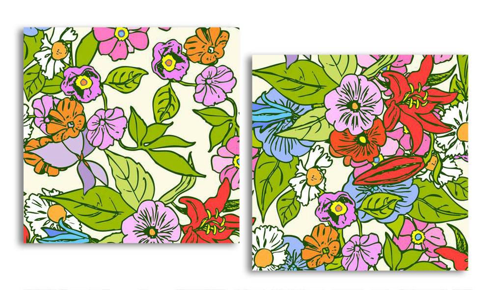 

Модульная картина LaPrint Полевые цветы 200х109 см
