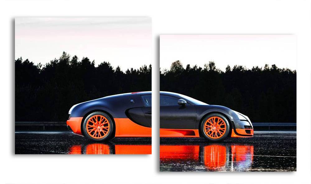 

Модульная картина LaPrint Bugatti 200х109 см