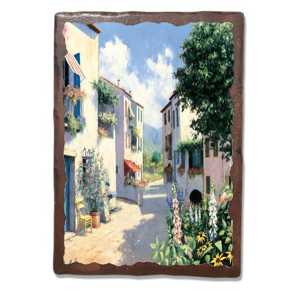 

Картина под старину на дереве Прованс "Дворик" 40*50 см (STD-0012270-1)
