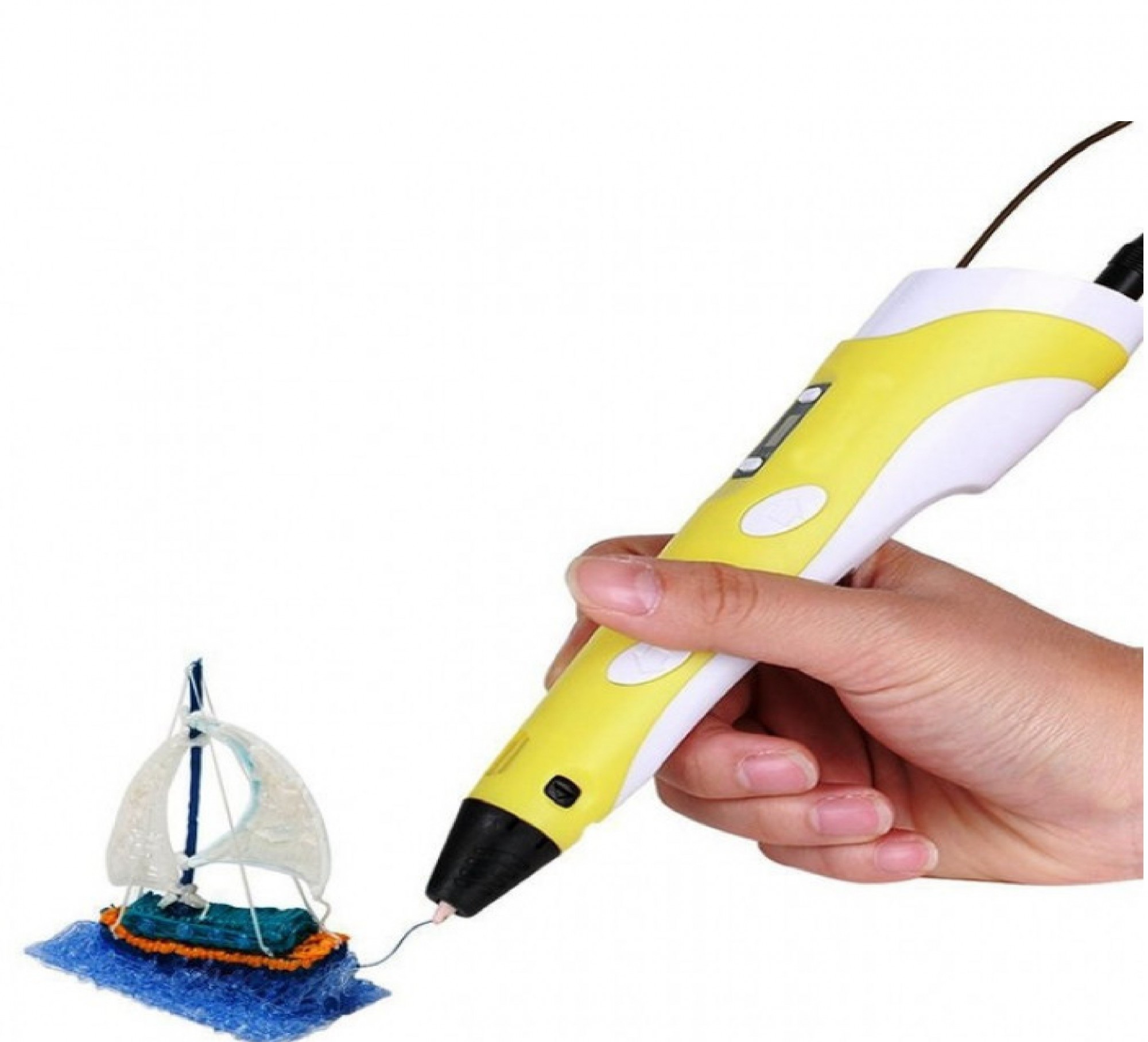 

3D-ручка с LCD-дисплеем 3D Pen 2 Желтая