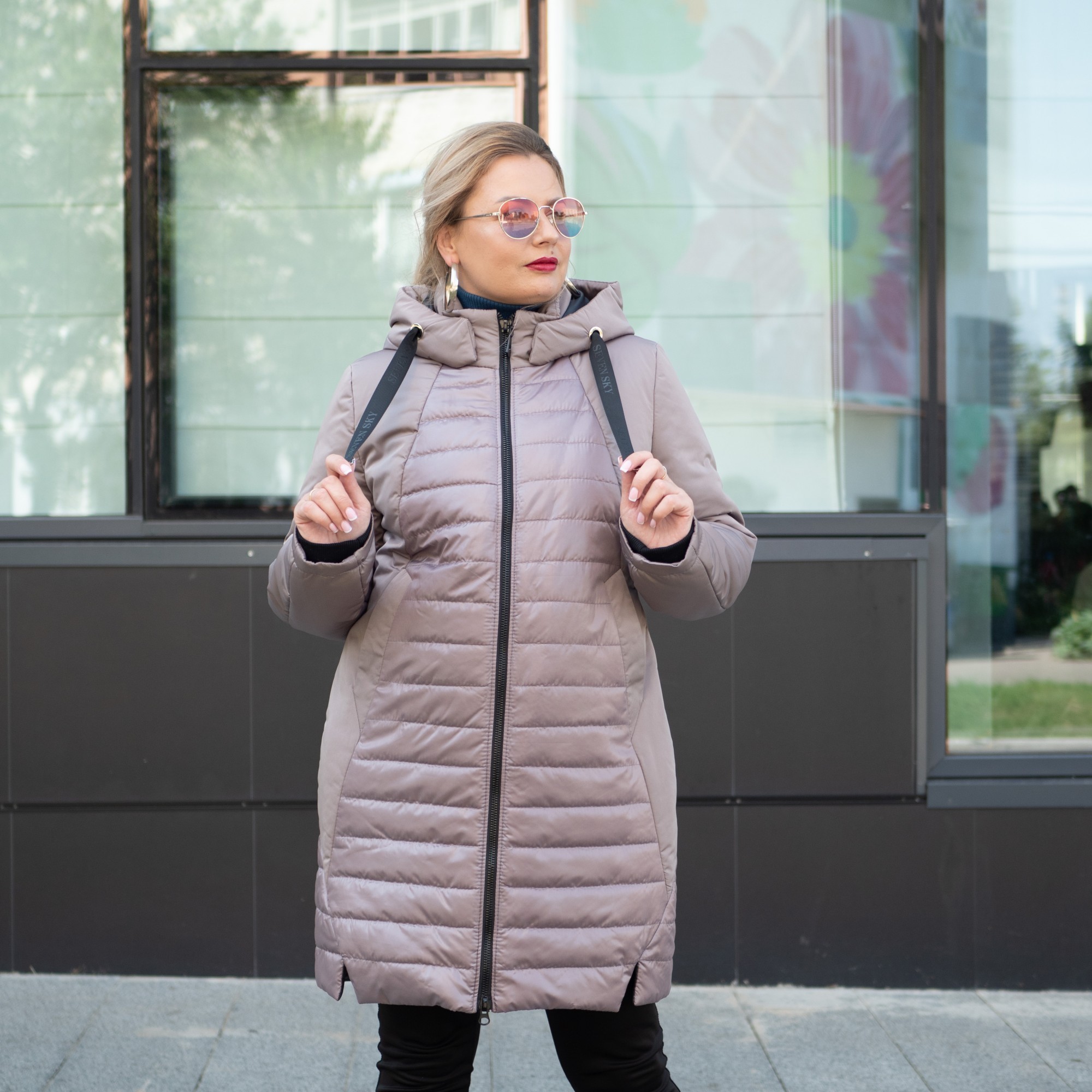 

Осенняя женская куртка большого размера UF-fashion Синтия  темная пудра, Осенняя женская куртка большого размера UF-fashion Синтия 60 темная пудра