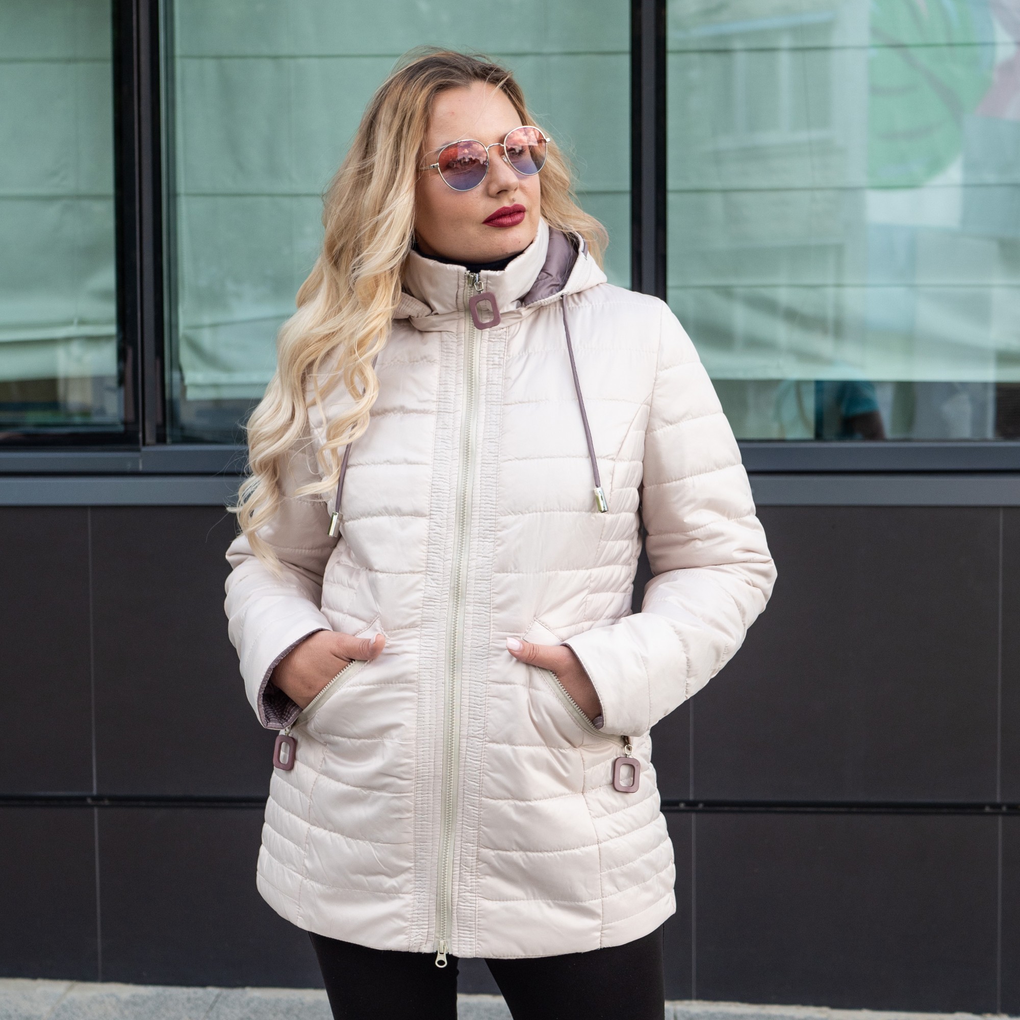 

Женская демисезонная куртка UF-Fashion Натали  бежевый, Женская демисезонная куртка UF-Fashion Натали 58 бежевый