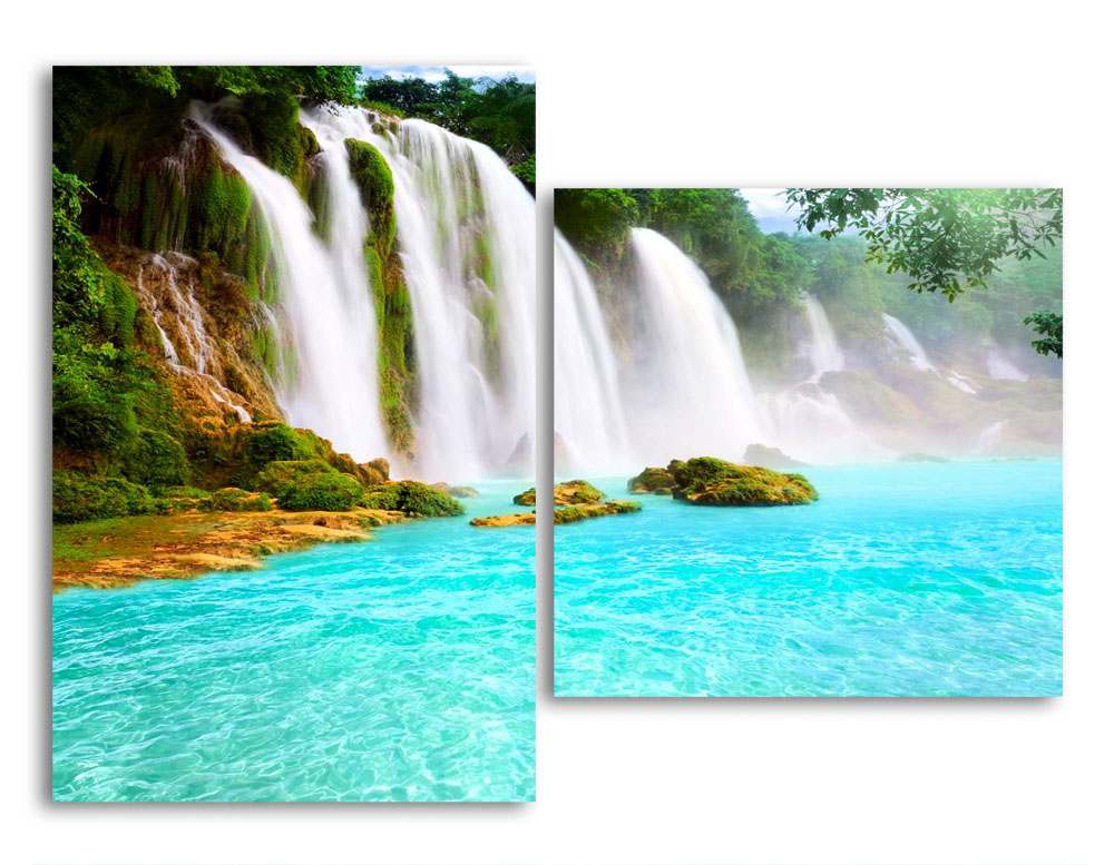 

Модульная картина LaPrint Голубой водопад 200х145 см