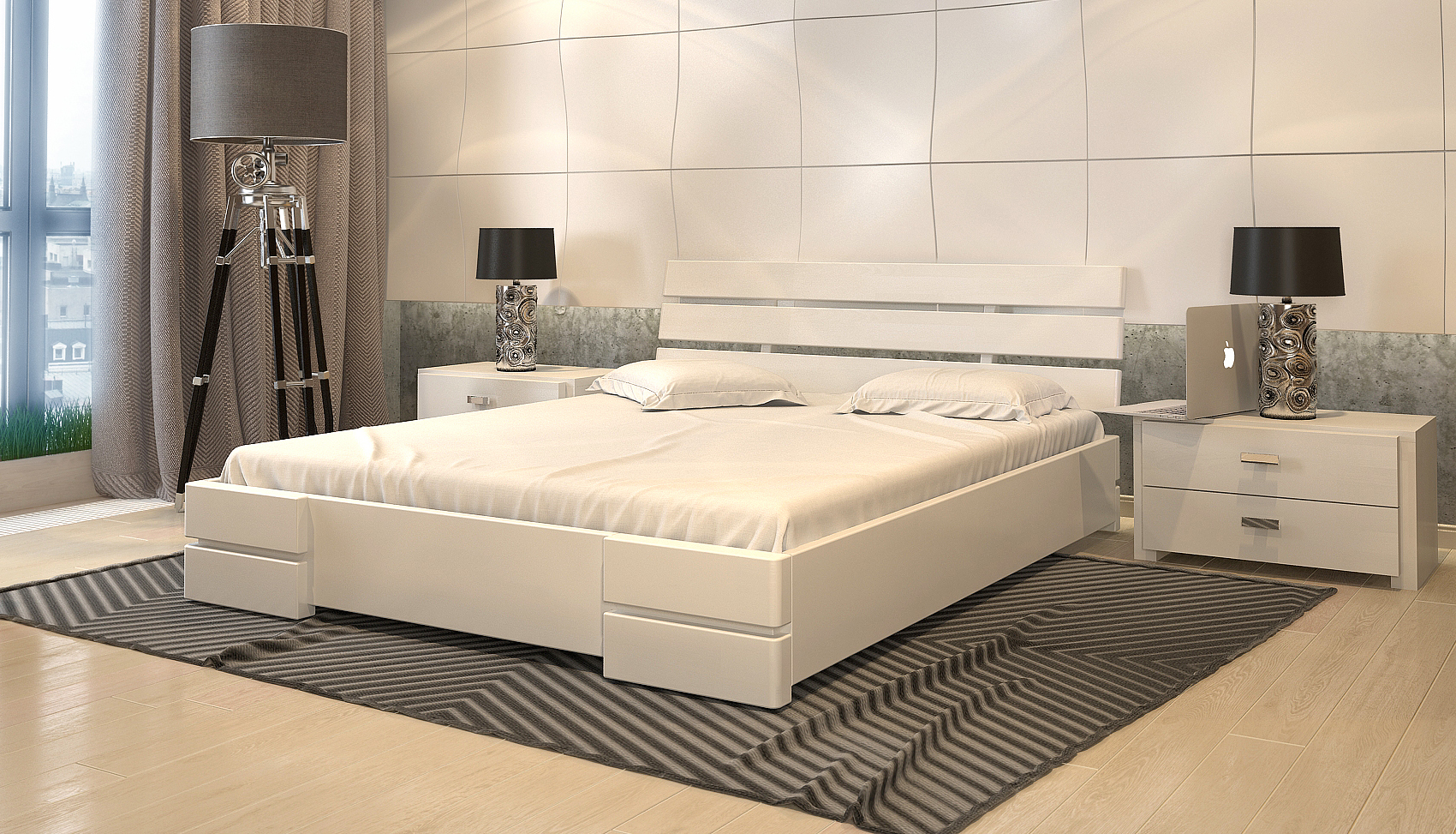 

Кровать Arbordrev Дали Люкс без ПМ (120*200) бук Белый