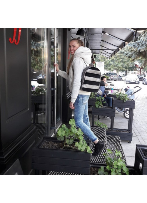 

Женский рюкзак Sambag Este BB металик с мехом