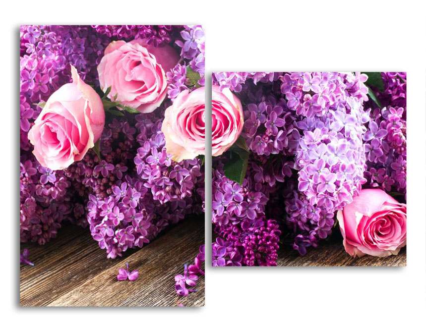 

Модульная картина LaPrint Розы 200х145 см