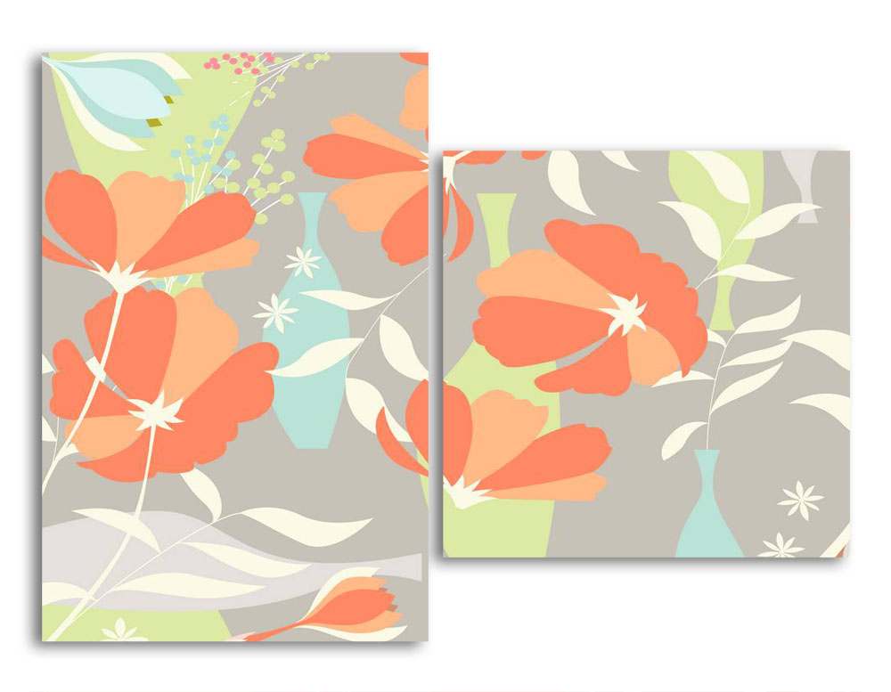 

Модульная картина LaPrint Маки 200х145 см