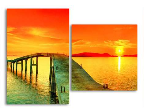 

Модульная картина LaPrint Причал 200х145 см