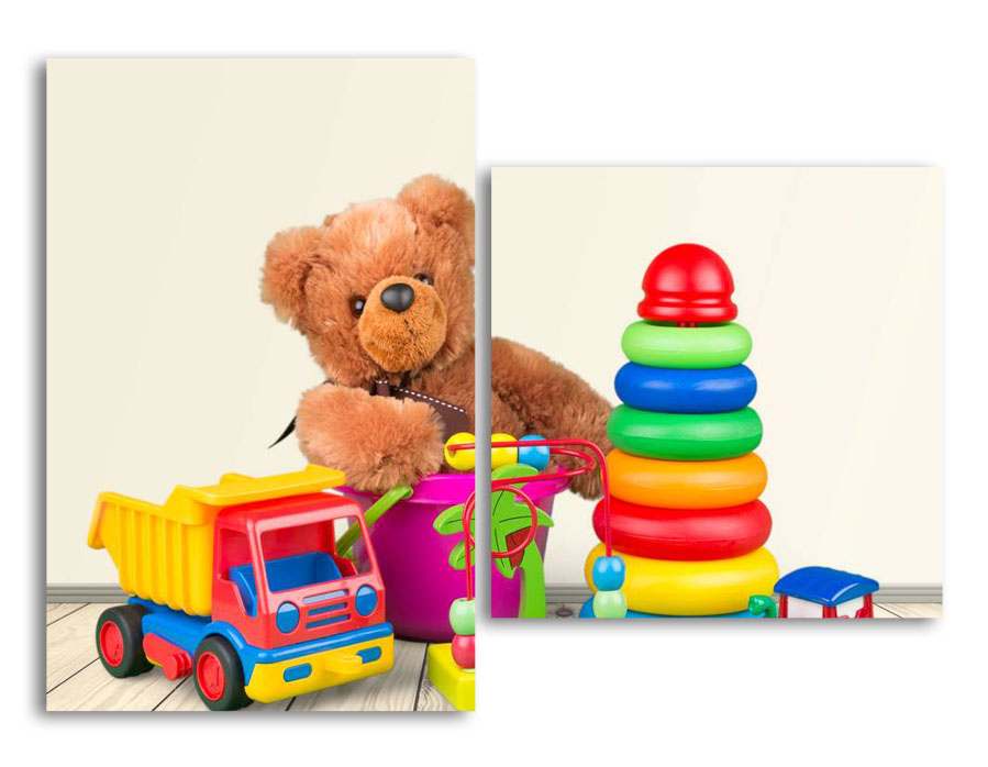 

Модульная картина LaPrint Мягкие игрушки 200х145 см