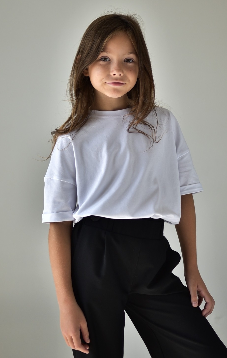 

Футболка oversize белая Lemoni 140 см 9978