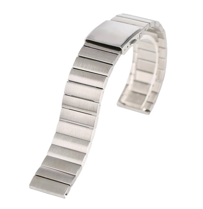 

Браслет для часов из нержавеющей стали 316L, литой, матовый. 22 мм