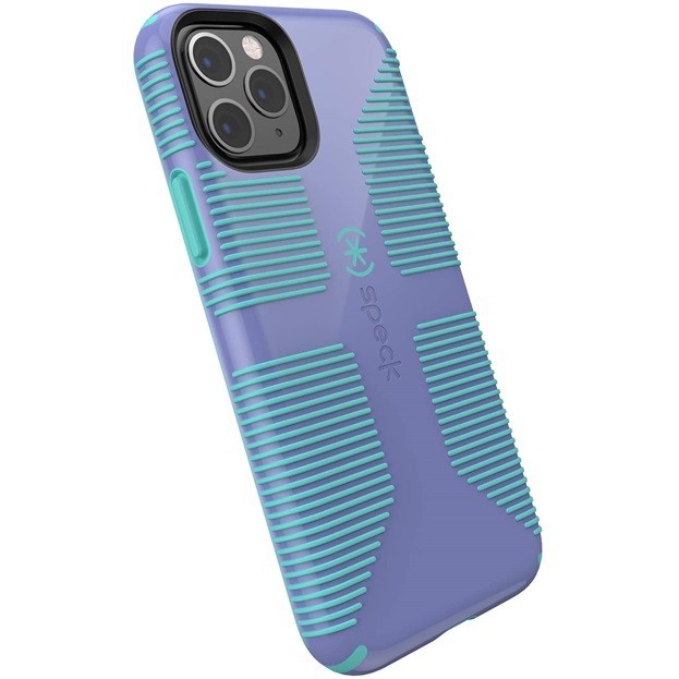 

​Антибактериальный противоударный чехол бампер Speck CandyShell Grip Designed for Impact Apple Iphone 11 Pro 5.8″ Wisteria Purple/Mykonos Blue