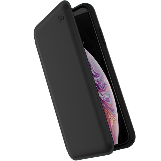 

​Кожаный противоударный чехол книжка Speck Presidio Leather Folio Apple Iphone Xs Max 6.5" black