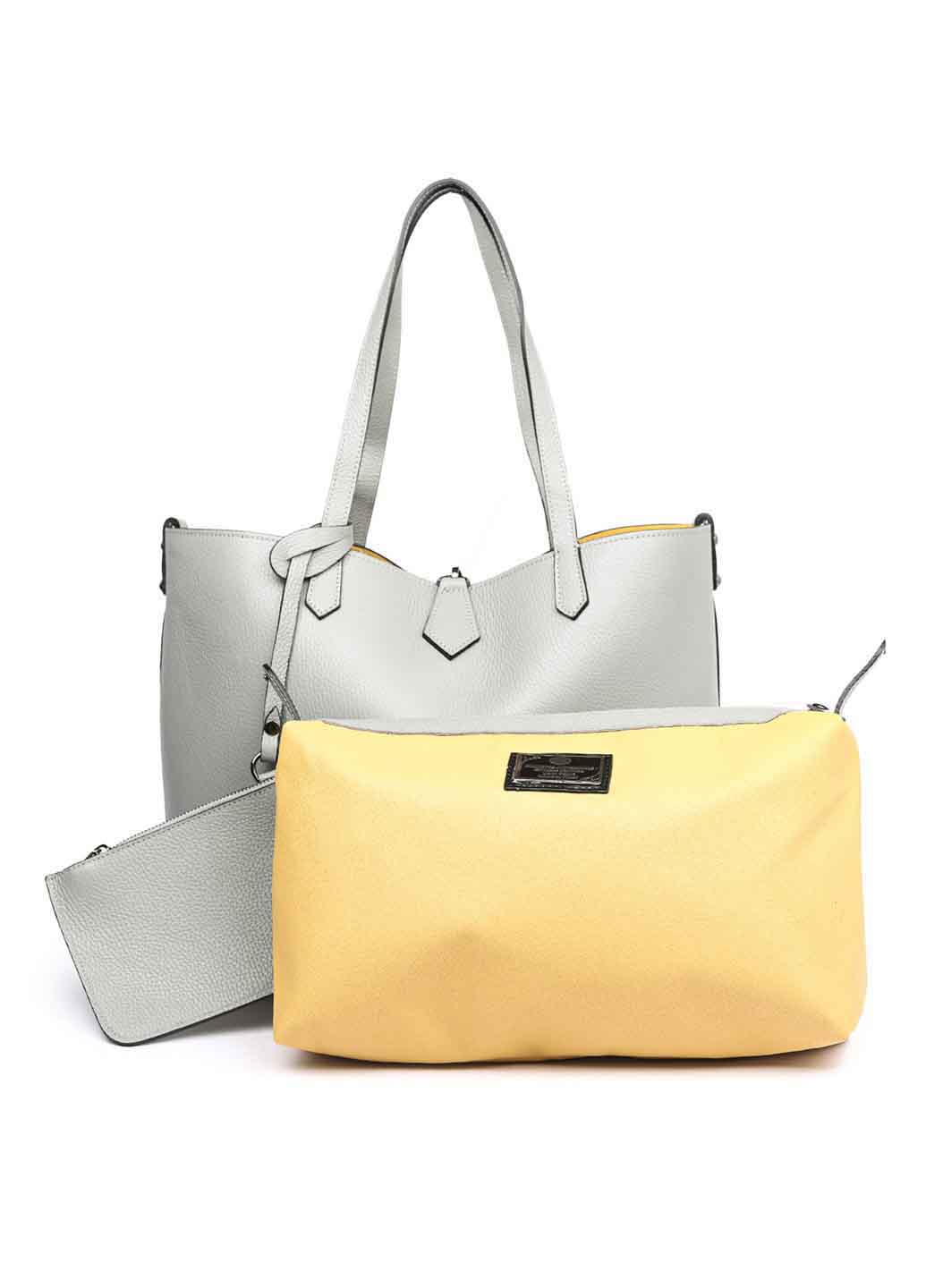 

Деловая Сумка Italian Bags 10210_gray Кожаная Серый