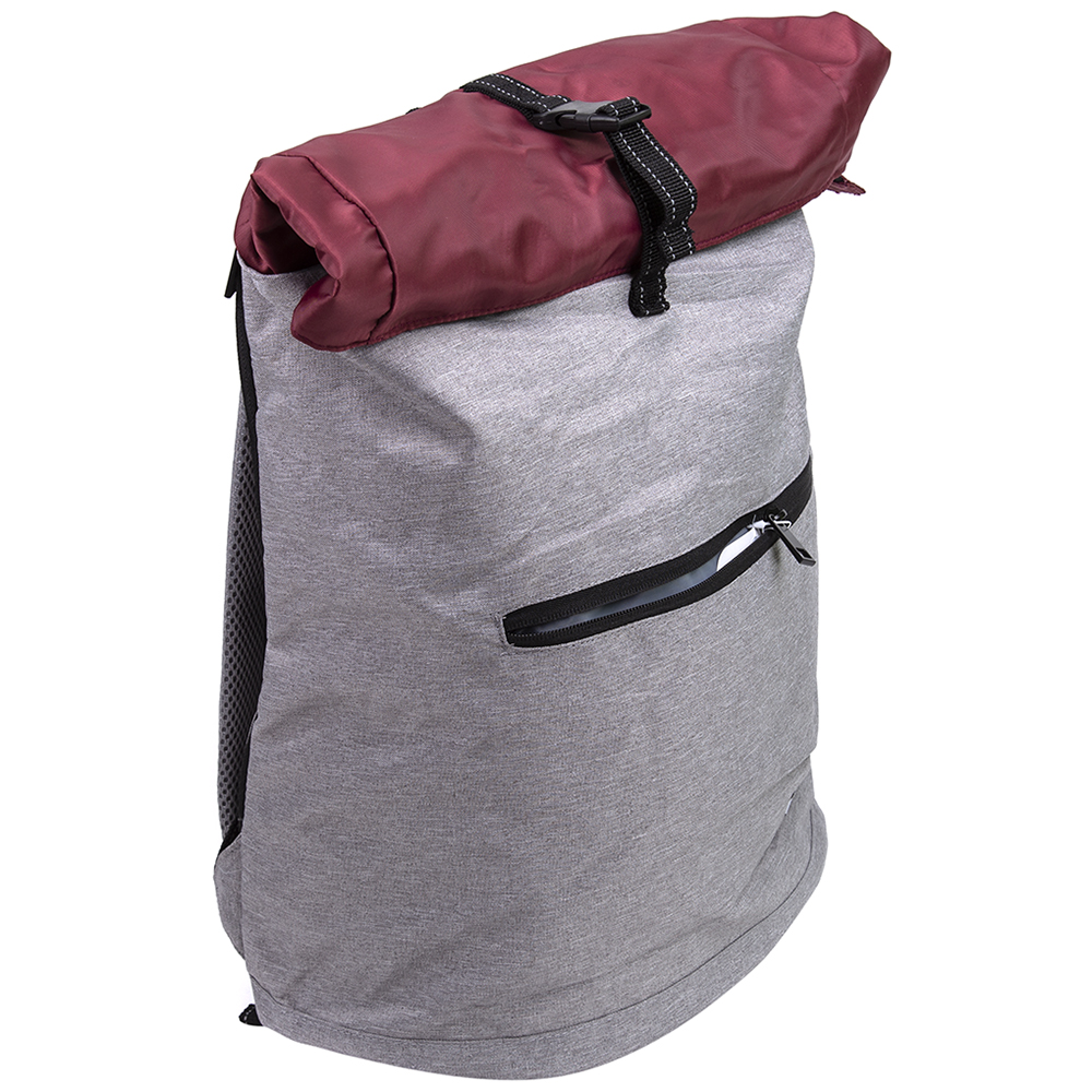 

Рюкзак Airport Roll Top, 18 л, 43x40x18 см, серо-бордовый