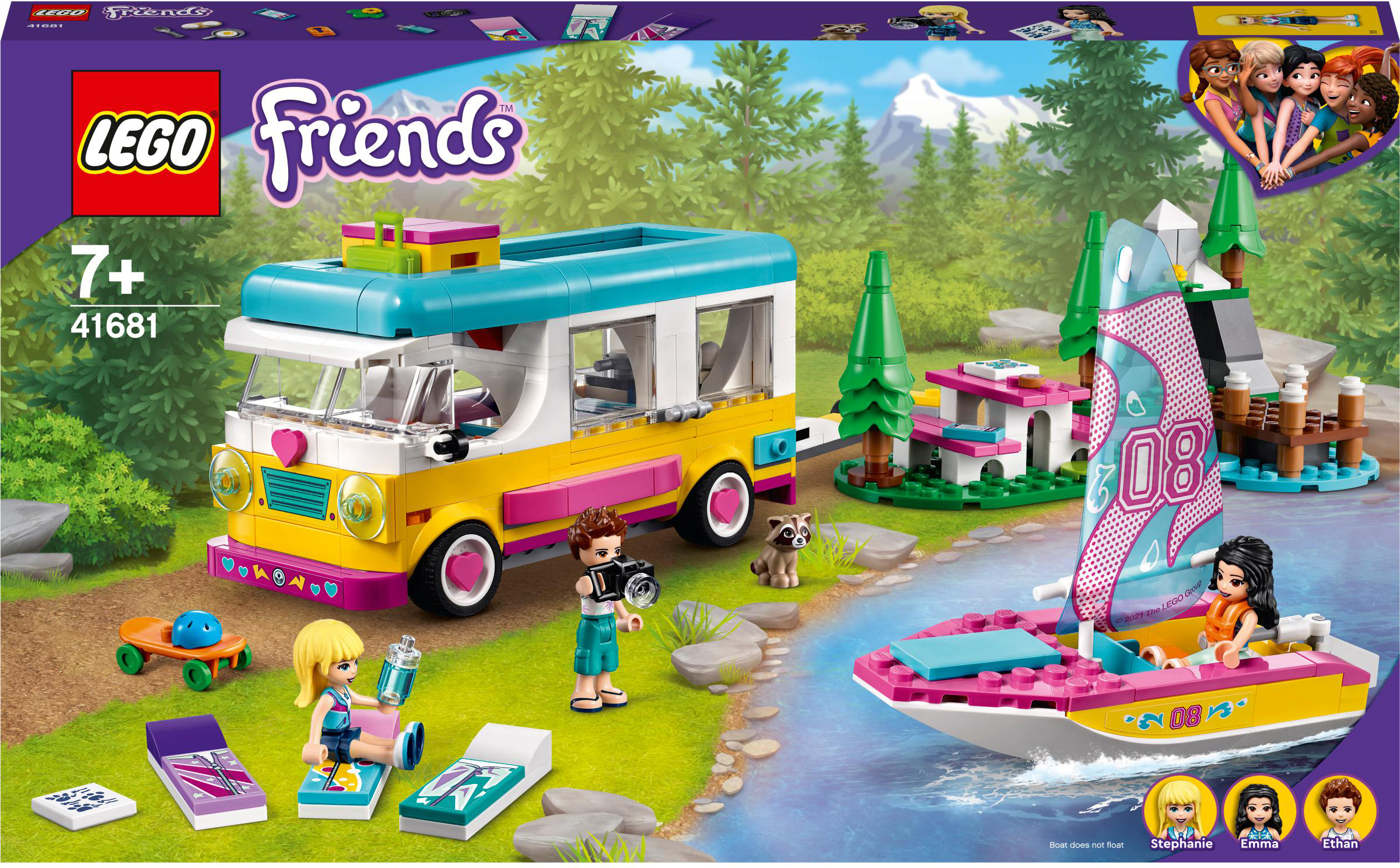 

Конструктор LEGO Friends Лесной дом на колесах и парусная лодка 487 деталей (41681)