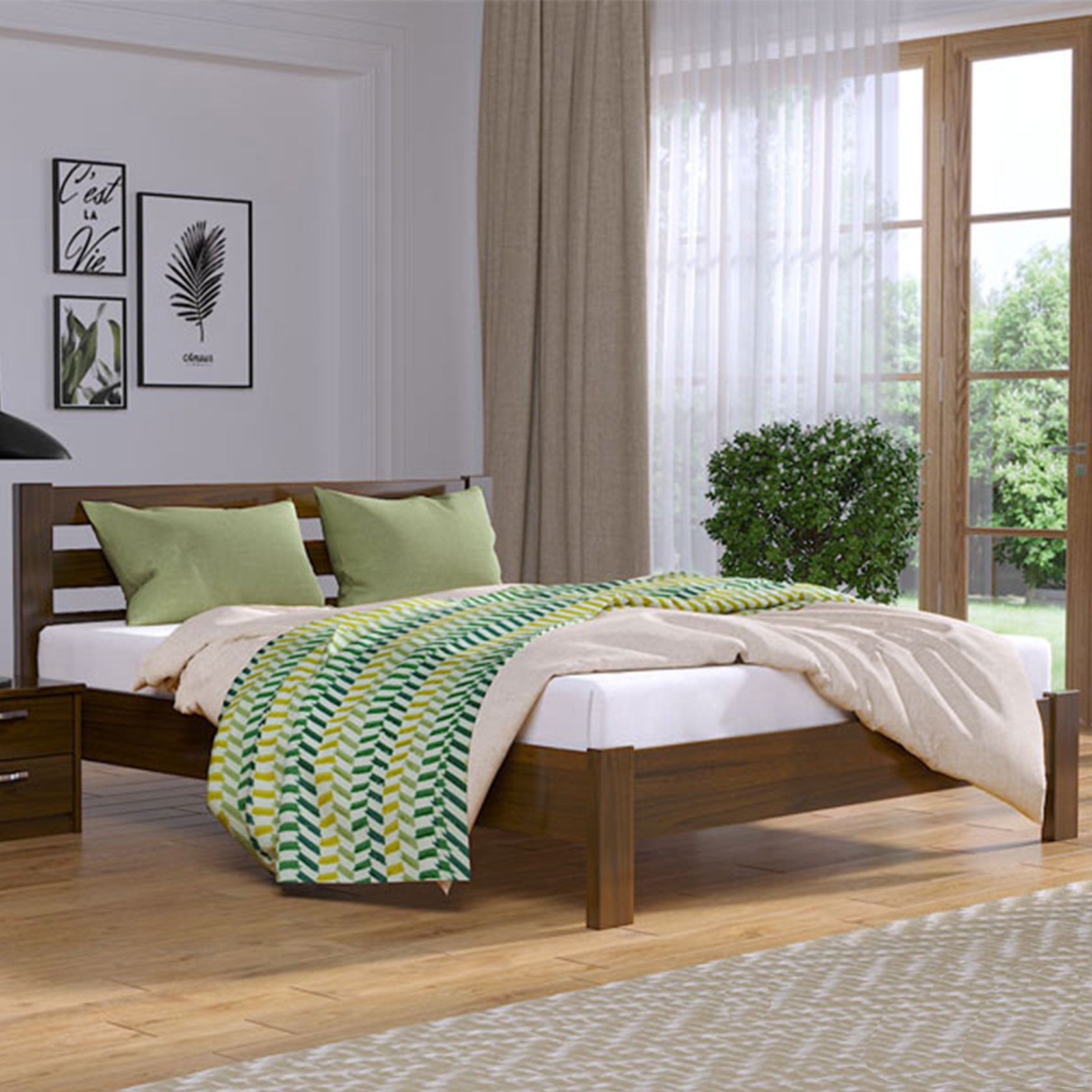 

Кровать Рената Люкс Темный орех 140х200 см 21109_63