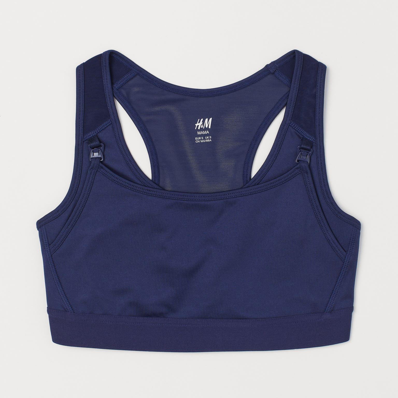 

Спортивный топ H&M 7740401-AAQJ M Темно-синий