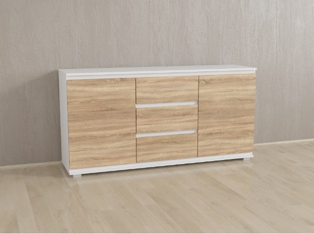 

Комод Forte Mikkel Ш 1502 / В 759 / Г 390 Белый-Дуб сонома