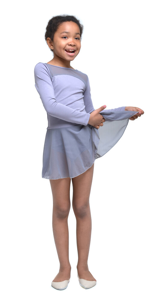 

Купальник для гимнастики и танцев Little Dancer DR-2088-PL пепельный рост 32 (рост 122-128 см)