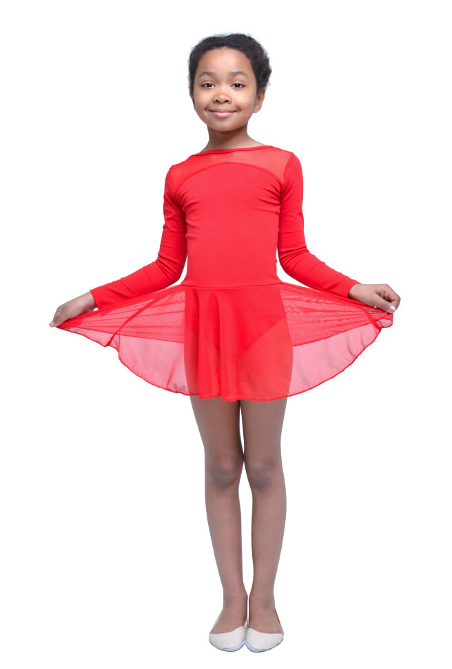 

Купальник для гимнастики и танцев Little Dancer DR-2088-R красный рост 32 (рост 122-128 см)