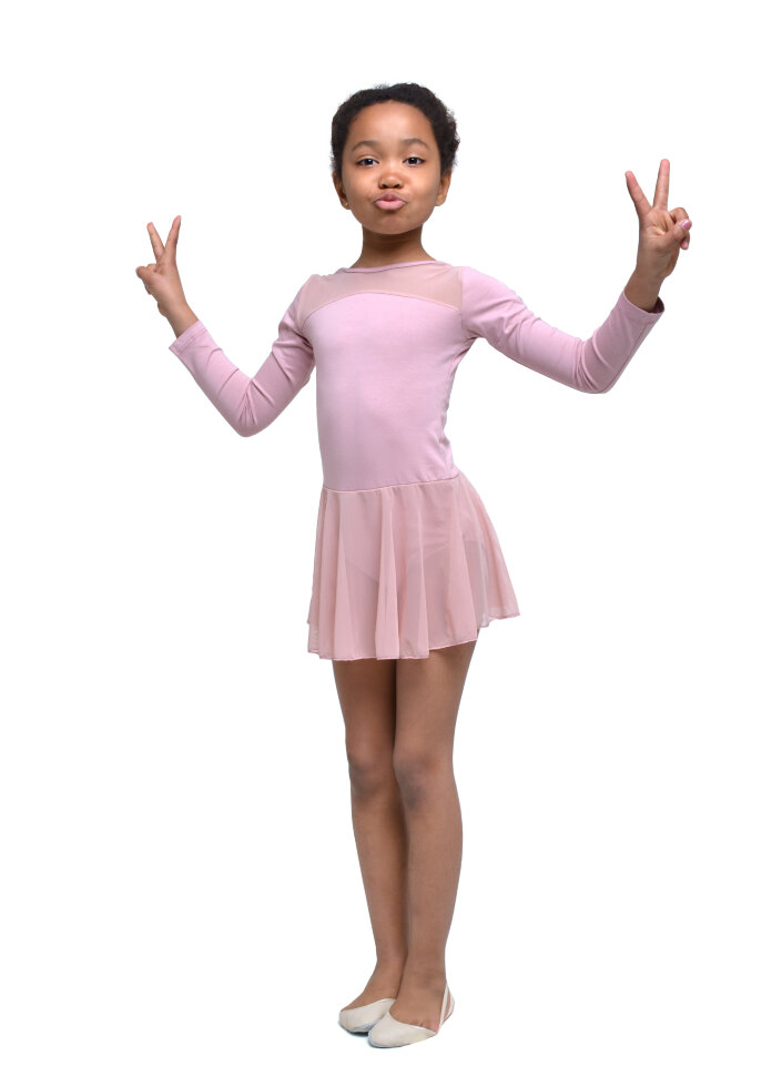 

Купальник для гимнастики и танцев Little Dancer DR-2088-PR пепел розы рост 30 (рост 110-116 см)