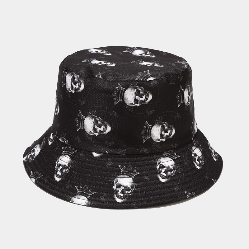 

Панама Bucket Hat City-A с Черепами Черная