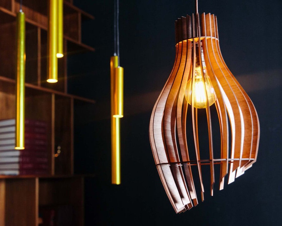 

Люстра деревянная Wood Сонце 25/25 см