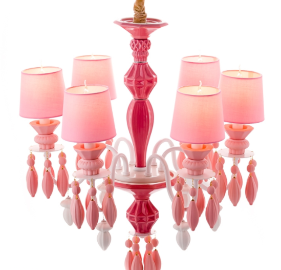 

Люстра подвесная розовая на 6 ламп (BL001/6pink) (SL00479)