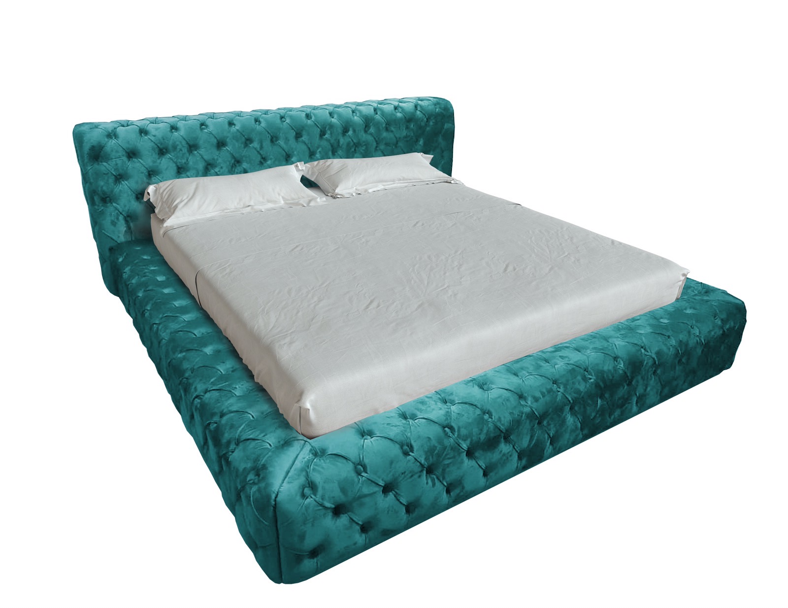 

Кровать с мягким изголовьем KG_Universal с подъемным механизмом и нишей для хранения белья 180х200см, голубой, арт.16.4