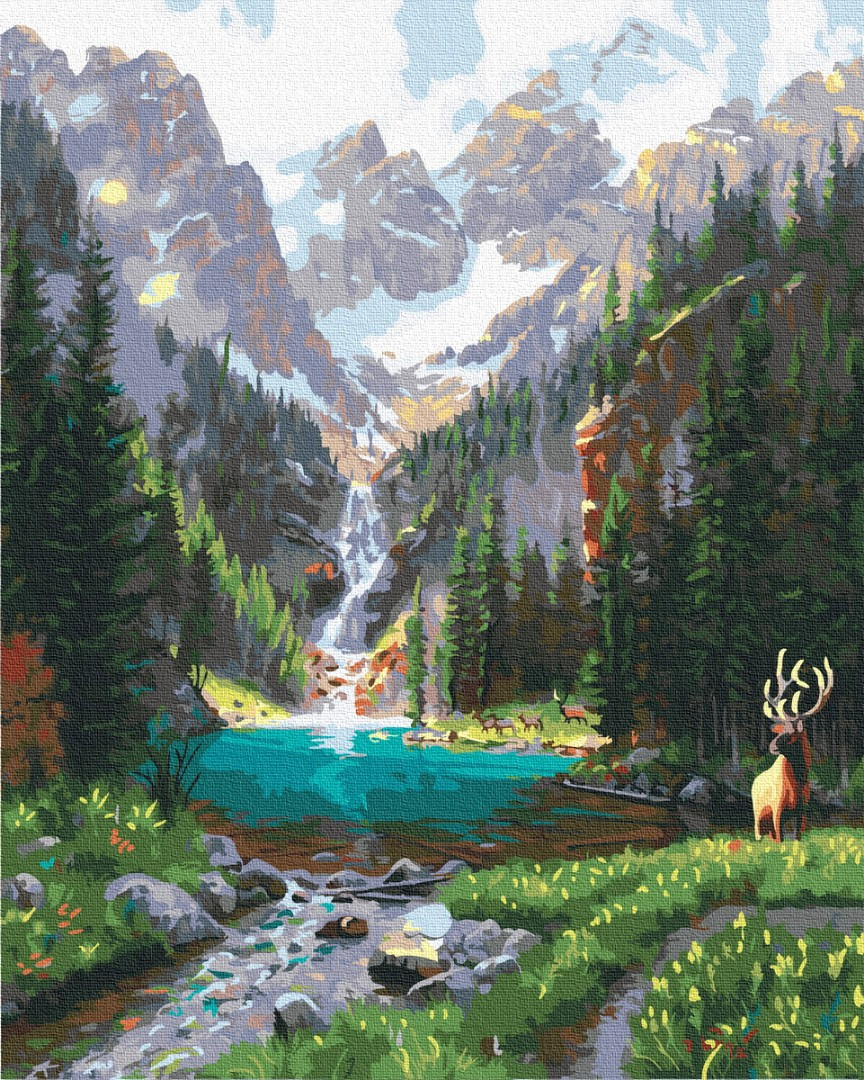 

Картина по номерам Горная долина, 40*50 см, Brushme в коробке