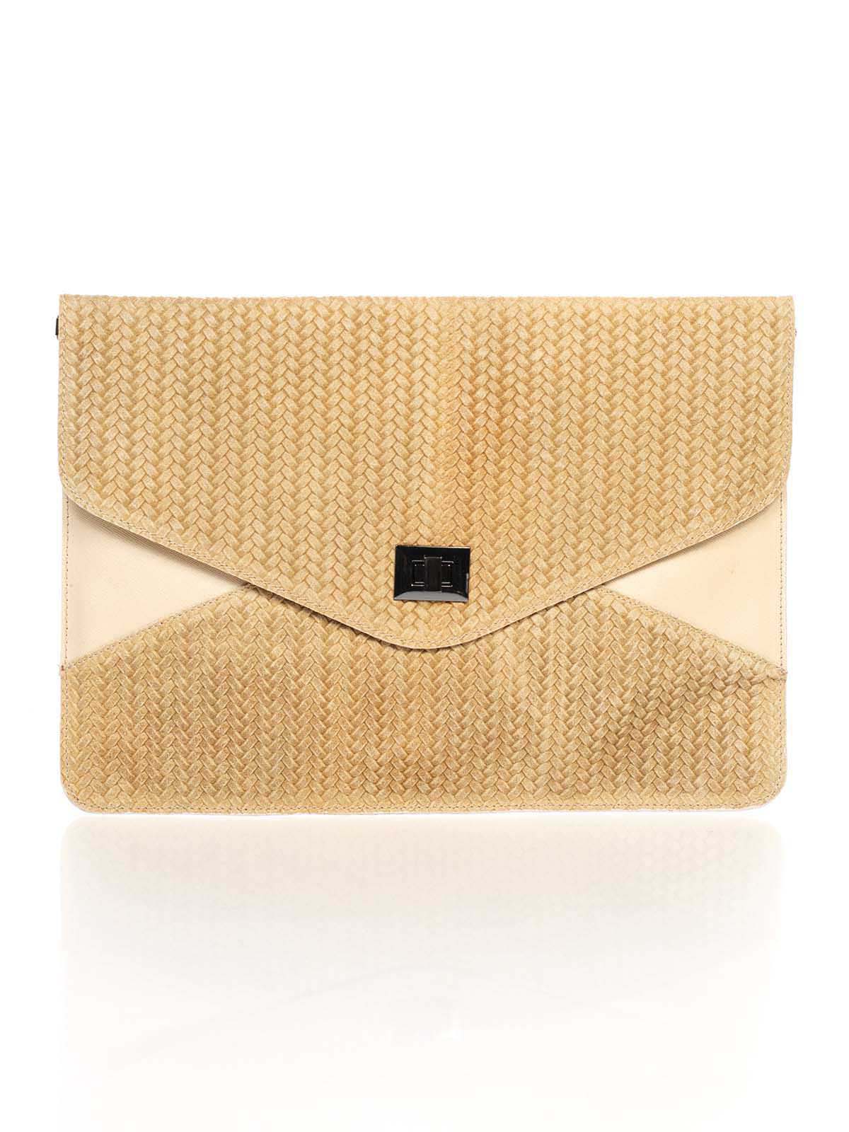 

Клатч Genuine Leather 8051_beige Кожаный Бежевый