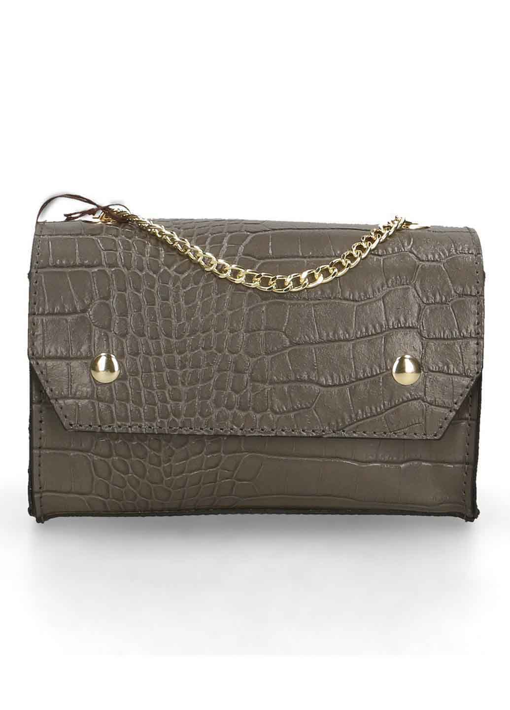 

Клатч Italian Bags 532177_gray Кожаный Серый