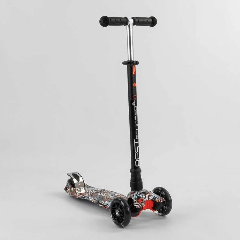 

Самокат трехколесный Best Scooter Maxi 779-1539 Колеса светяться Абстракция